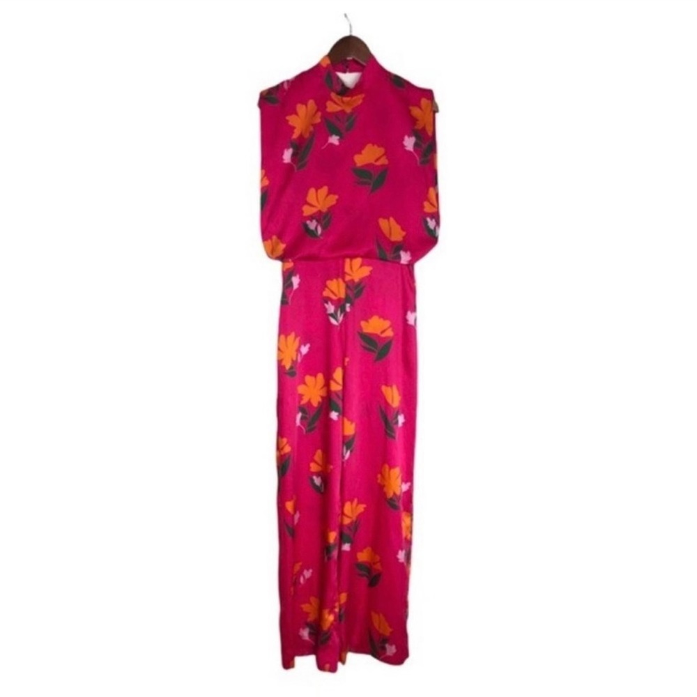 NWOT Zara Floral High-neck Jumpsuit